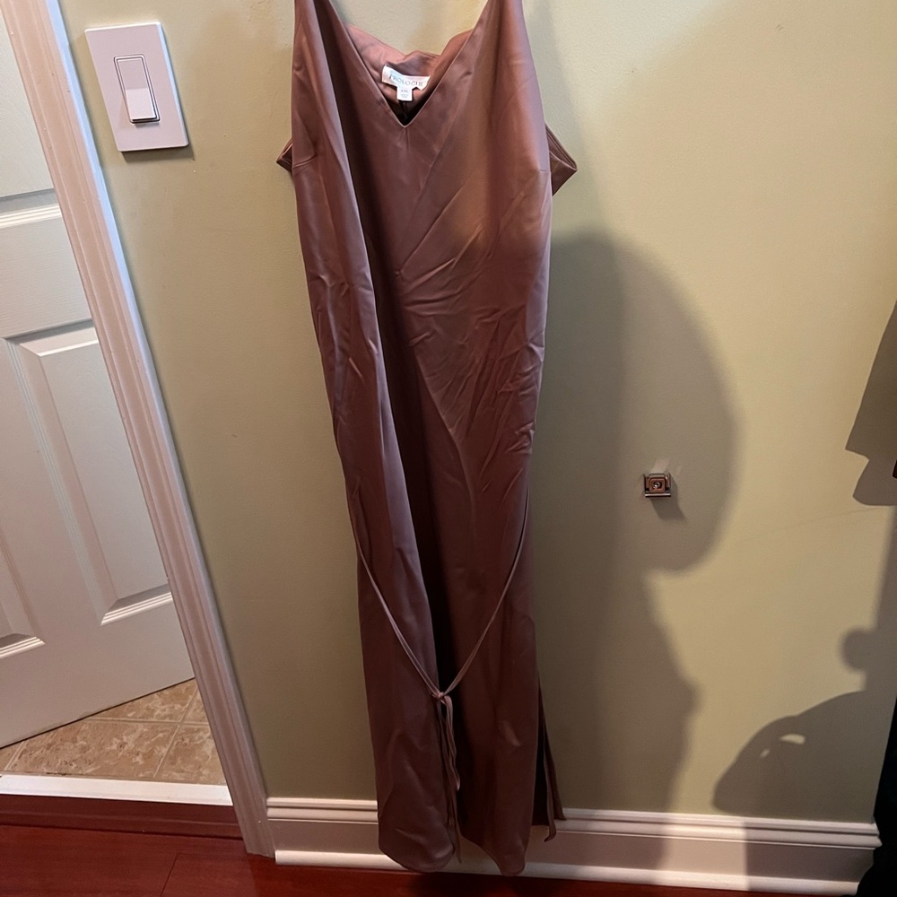 Spaghetti strap satin dress